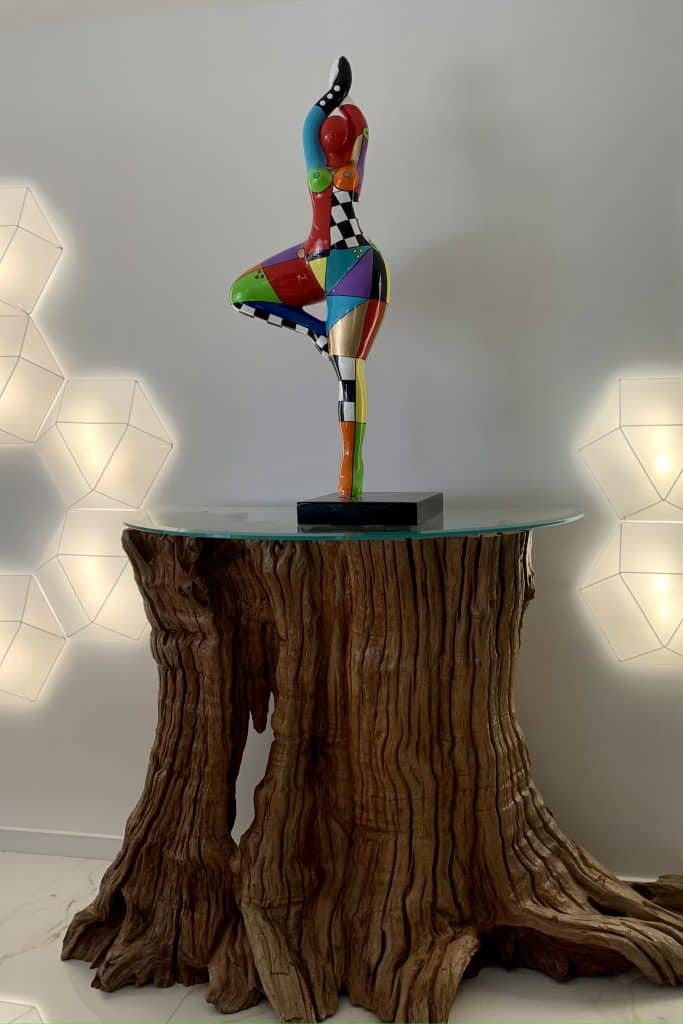 Projet Paulina - sculpture sur un tronc en bois